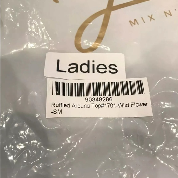 Kortni Jeane Ruffle Around Top Wild Flower Swim O4 - Picture 5 of 5